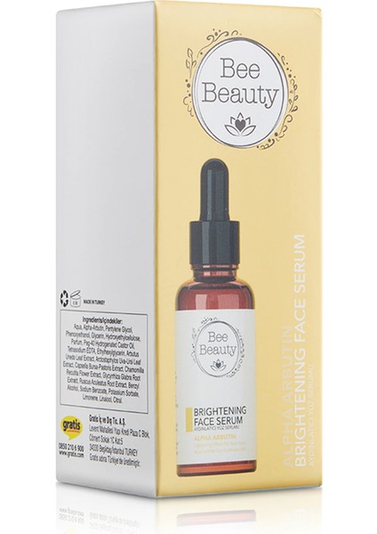 Alpha Arbutin Aydınlatıcı Yüz Serumu 30 ml