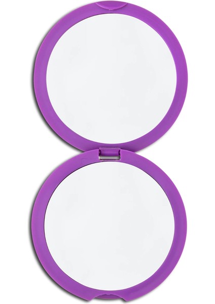 Mor Katlanabilir Cep Ayna ve Tarağı