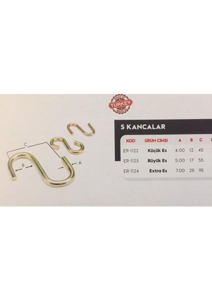 Es Kanca Extra 1 Adet S Kanca Extra