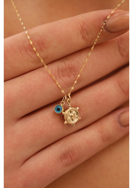 14 Ayar Altın Gemi Dümeni Göz Ince Aynalı Zincir Kolye fırsatları