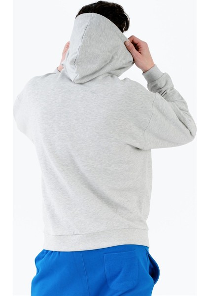 Önü Cepli Kapüşonlu Gri Büyük Beden Erkek Sweatshirt fırsatları