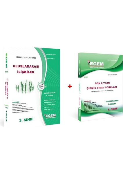 AÖF Uluslararası İlişkiler 3. Sınıf 6 Dönem (Bahar) Konu Anlatımlı Soru Bankası +Çıkmış