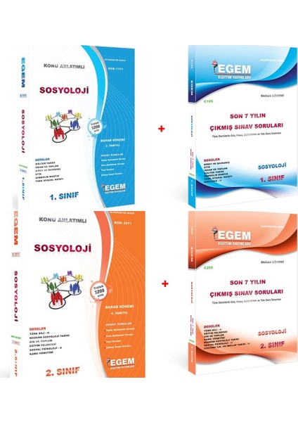 AÖF Sosyoloji 1 ve 2. Sınıf 2 ve 4 Dönem (Bahar) Konu Anlatımlı Soru Bankası +Çıkmış