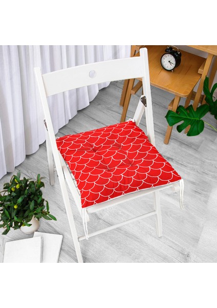 Pofidik Kare Sandalye Minderi 40x40cm Düğmeli