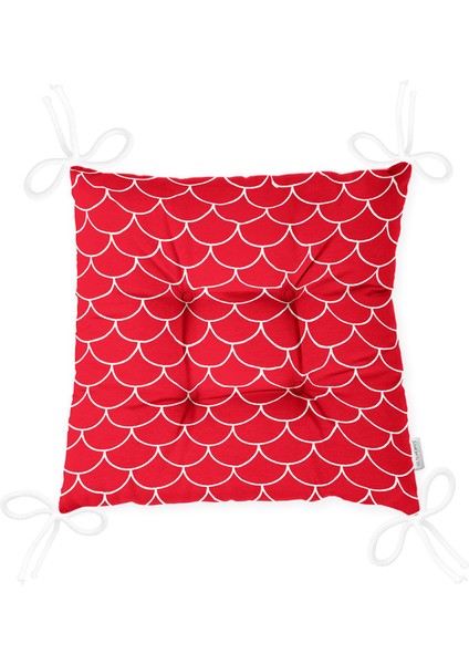 Pofidik Kare Sandalye Minderi 40x40cm Düğmeli