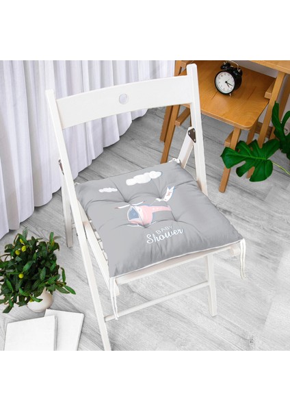 Real Homes Gri Zeminde Helikopter Tasarımlı Bebek Odası Pofidik Sandalye Minderi - 40 x 40 cm fiyatları