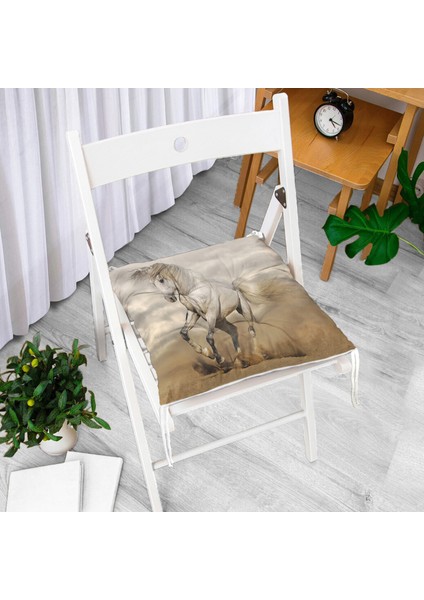 Pofidik Kare Sandalye Minderi 40x40cm Düğmeli