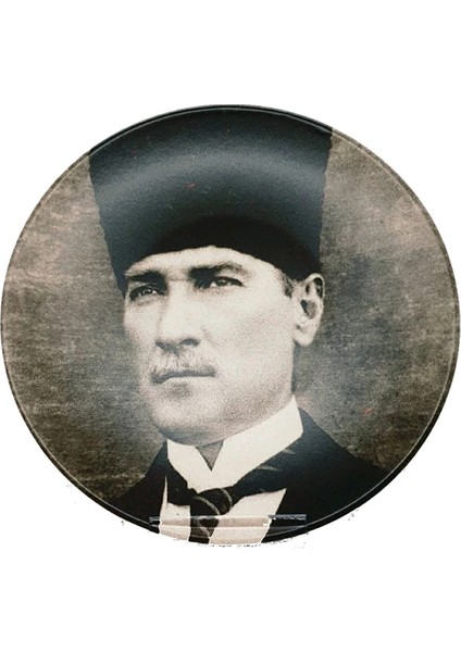 Atatürk Portreli Dekoratif Tabak 20 cm