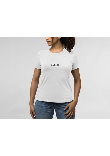 Sad Baskılı Kadın T-Shirt