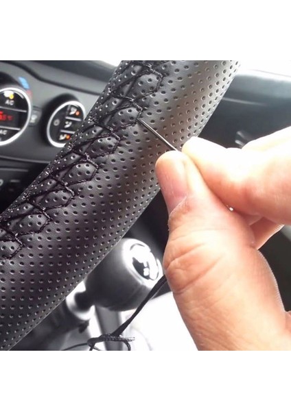 Car Accesorıes Deri Direksiyon Kılıfı Kokusuz Dikmeli - Siyah modelleri