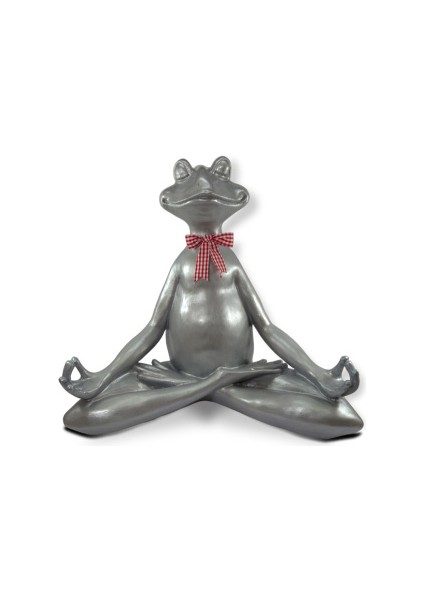 Dekoratif Yogacı Kurbağa Heykeli - (40X23CM)
