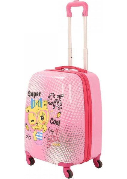 Galerisi Kedi Baskılı Pembe Abs Çocuk Valizi fiyatları