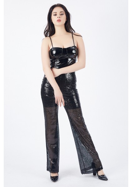 Astarlı Gizli Fermuarlı Zara Payet Pantolon | PNT32488 modelleri