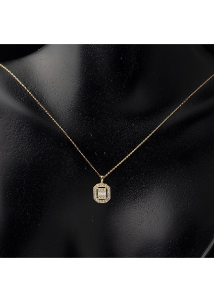 Mercan Baget Taşlı Altın Kolye fiyatları