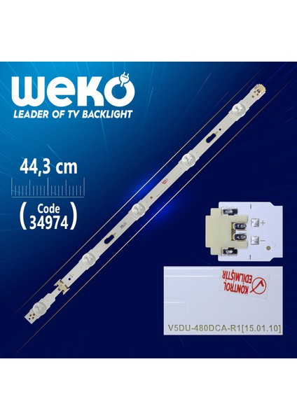 S_5U75_48_FL_L5_REV1.2 - V5DU-480DCA-R1 - Rıght - 44.3 cm 5 Ledli (WK-788)