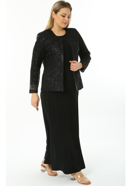 Büyük Beden 3701 Siyah Ceket+Elbise Takım fiyatları