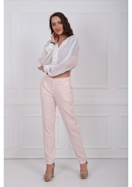 Yanlar Cepli Fermuarlı Pitikare Pantolon PNT-31950 Somon modelleri