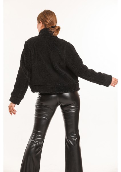 Metal Fermuarlı Yanlar Cepli Pelluş Mont | MNT32408 indirimleri