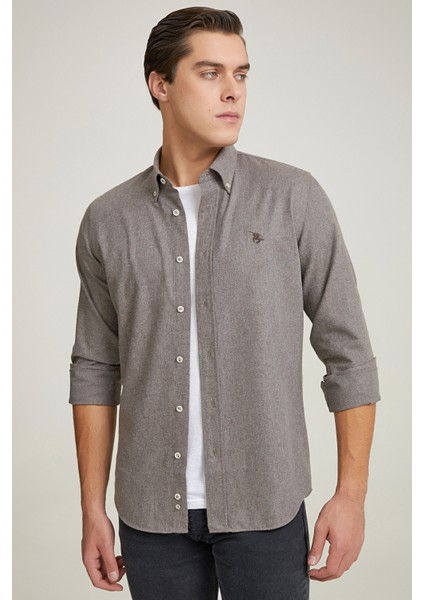 Slim Fit Vizon Armürlü Gömlek fiyatları