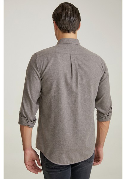 Slim Fit Vizon Armürlü Gömlek fırsatları