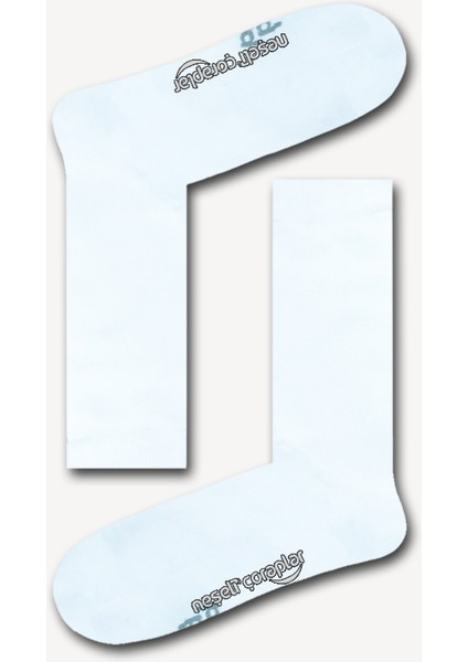 Düz Beyaz Renkli Erkek Çorap