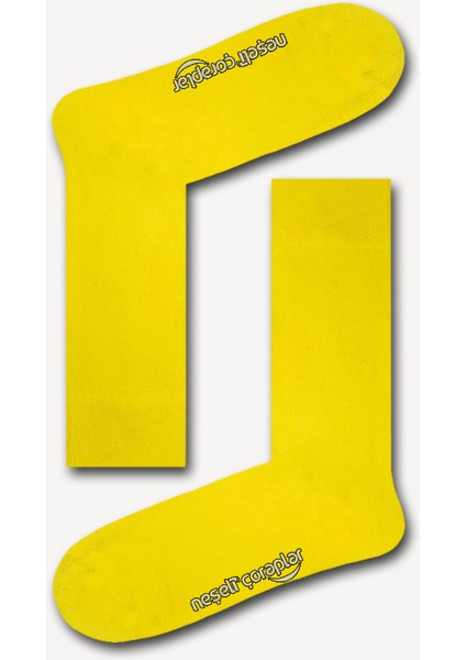 Sarı Düz Basic Kadın Çorap