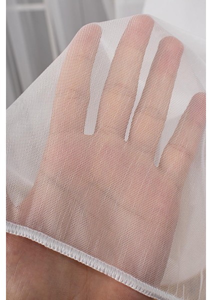 Outlet Kırışmaz 1x3 Sık Pileli Tamamen Düz Spor Desen Tül Perde fiyatları