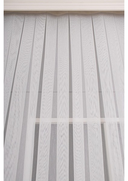 Outlet Kırışmaz 1x3 Sık Pileli Tamamen Düz Spor Desen Tül Perde fırsatları