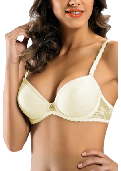 7003 01 75 Dantel Push Up Sütyen Beyaz