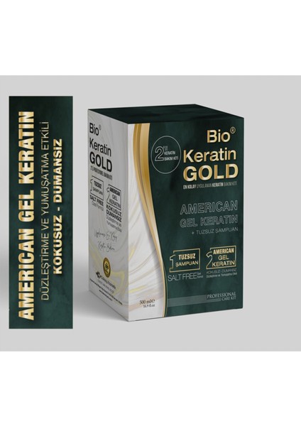 Gold Jel Keratin Seti 2×500 ml – Kokusuz, Dumansız, Tuzsuz Şampuanlı, Normal ve Yıpranmış Saçlar İçin Düzleştirici ve Yumuşatıcı Etki fırsatları
