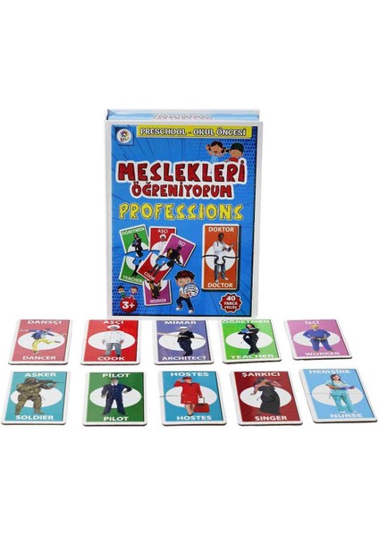 Meslekleri Öğreniyorum Okul Öncesi Eğitim Seti 40 Parça