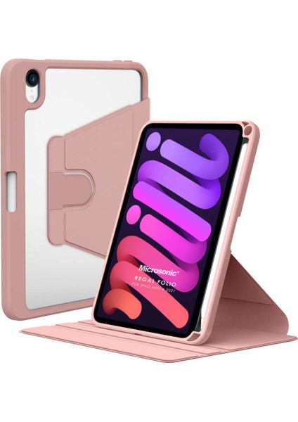 Apple iPad Mini 6 2021 Kılıf (A2567-A2568-A2569) Regal Folio Pembe