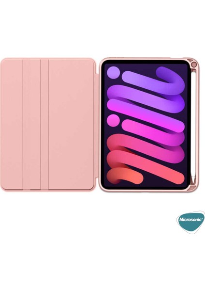 Apple iPad Mini 6 2021 Kılıf (A2567-A2568-A2569) Regal Folio Pembe modelleri