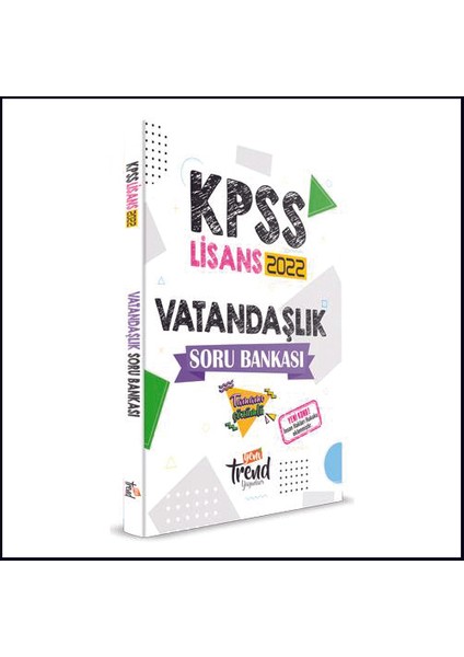 KPSS 2022 Vatandaşlık Çözümlü Soru Bankası / Yeni Trend