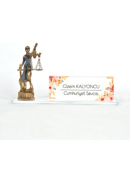 Avukat Isimliği 3D Modern Görünümlü Sanat Şeffaf Masa Isimliği fiyatları