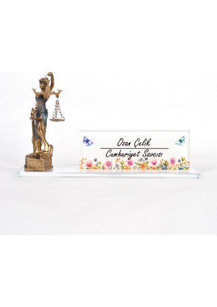 Avukat Isimliği 3D Modern Görünümlü Sanat Şeffaf Masa Isimliği fiyatları