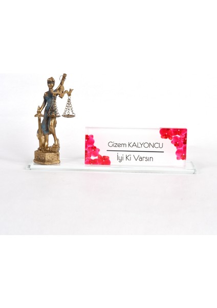 Avukat Isimliği 3D Modern Görünümlü Sanat Şeffaf Masa Isimliği fiyatları