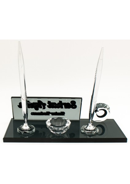 Türk Bayrağı Isimlik Kabartma Bayrak Logolu Kristal Masa Isimliği modelleri