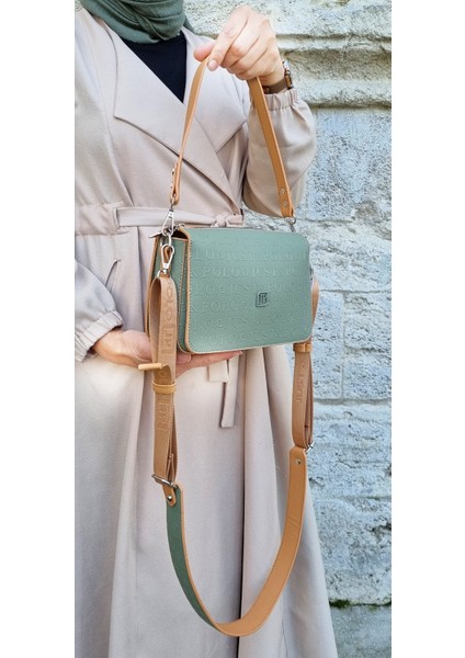 Kadın Yeşil 6 Bölmeli Çapraz ve Omuz Çantası Iki Askılı Just Polo 2174 fiyatları