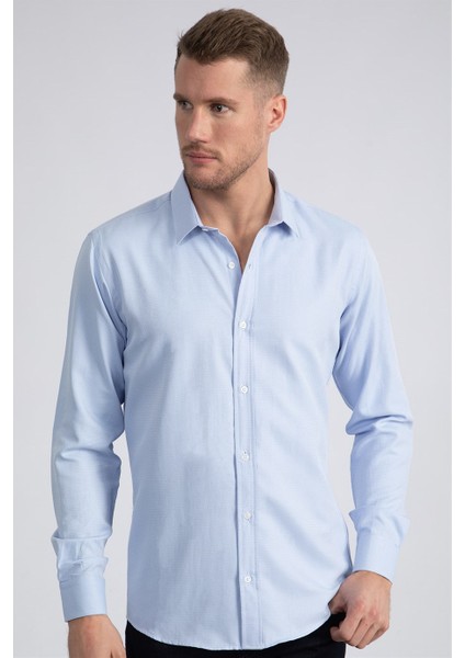 Modern Slim Fit Dar Kesim Armürlü Erkek Gömlek fiyatları