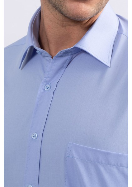 Klasik Fit Rahat Kesim Cotton Efekt Poplin Erkek Gömlek modelleri