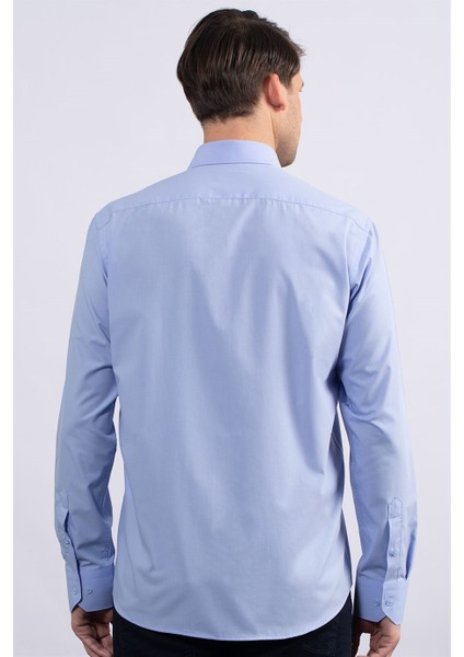 Klasik Fit Rahat Kesim Cotton Efekt Poplin Erkek Gömlek fırsatları
