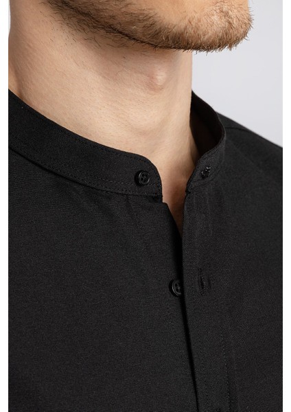 Slim Fit Dar Kesim Hakim Yaka Erkek Gömlek modelleri