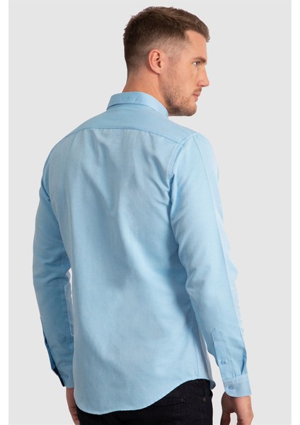 Slim Fit Dar Kesim Uzun Kol Poplin Oxford fırsatları