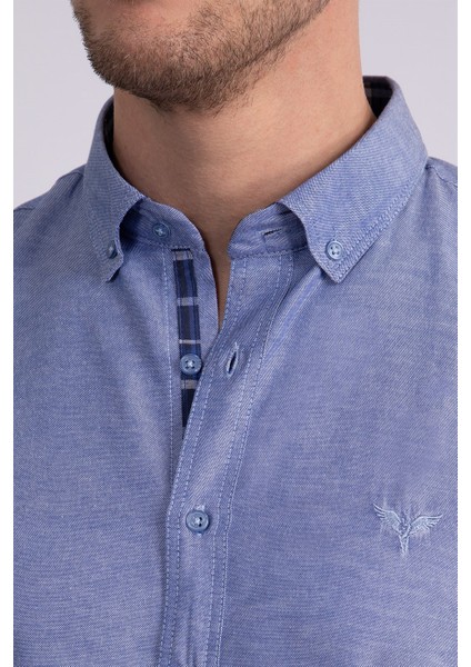Slim Fit Dar Kesim Uzun Kol Poplin Oxford