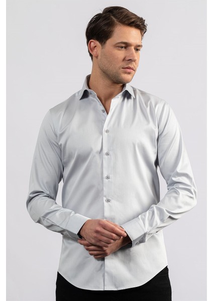 Slim Fit Koton Saten Premium Seri Erkek Gömlek fiyatları