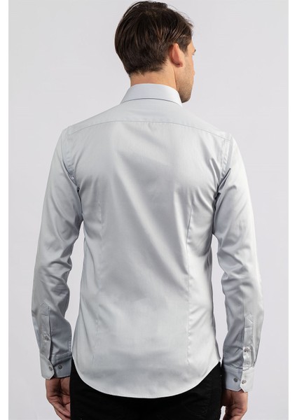 Slim Fit Koton Saten Premium Seri Erkek Gömlek fırsatları