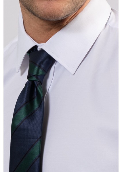 Modern Slim Fit Kendinden Desenli Düz Beyaz Gömlek modelleri