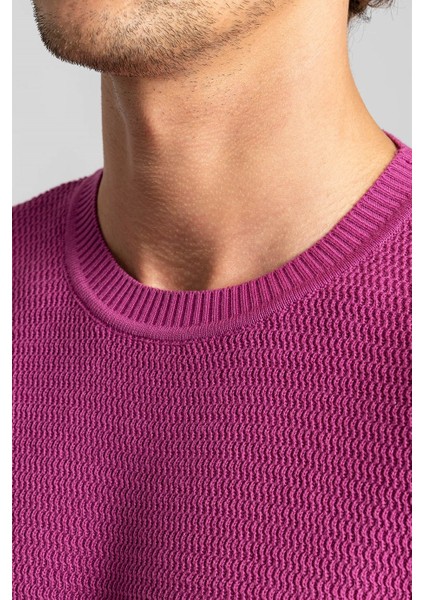 Slim Fit Dar Kesim Armürlü Erkek Kazak modelleri