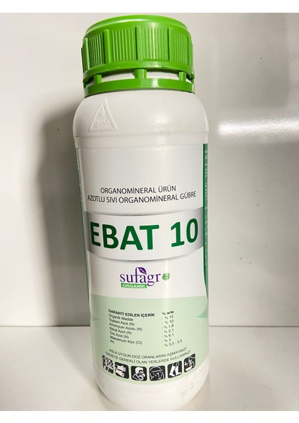 Ebat 10 (Azotlu Sivi Organomi̇neral Gübre) 1lt